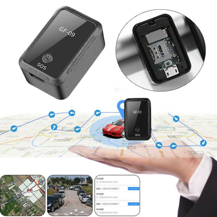 GF09 แบบพกพา รถ GPS Locator เด็กสัตว์เลี้ยง Anti-Lost Tracker, GF09