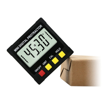 อิเล็กทรอนิกส์ดิจิตอลจอแสดงผล Inclinometer ระดับความลาดชันไม้โปรแทรกเตอร์สี่ด้านแม่เหล็กมุมไม้บรรทัด, Magnetic Angle Ruler