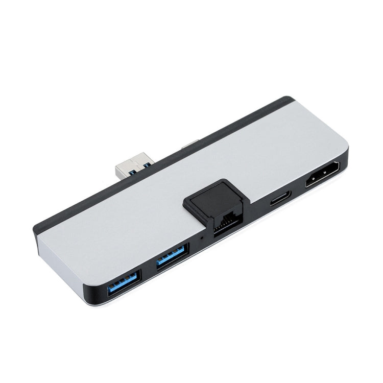 Cabledeconn T0409 มัลติฟังก์ชั่น USB 3.0 HUB Docking Station ตัวแปลงอินเทอร์เฟซสายเคเบิลเครือข่าย, For Microsoft Surface Pro 7(with Network Port)