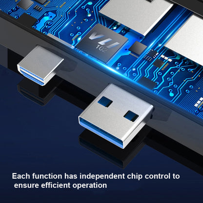 Cabledeconn T0409 มัลติฟังก์ชั่น USB 3.0 HUB Docking Station ตัวแปลงอินเทอร์เฟซสายเคเบิลเครือข่าย, For Microsoft Surface Pro 7(with Network Port)