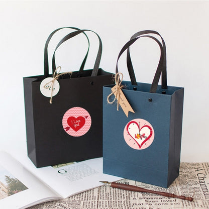 5 ชิ้น Olled รอบวันวาเลนไทน์หัวใจของขวัญตกแต่งสติ๊กเกอร์ฉลาก, Valentines Day Heart Sticker