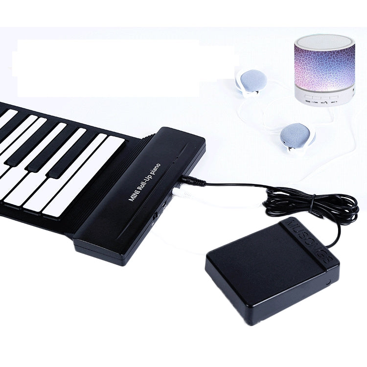 MIDI88 เปียโนพับได้ 88 คีย์ คีย์บอร์ดแบบนุ่ม MIDI ระดับมืออาชีพ จำลองการฝึกเปียโนอิเล็กทรอนิกส์แบบพกพา, 88-Key