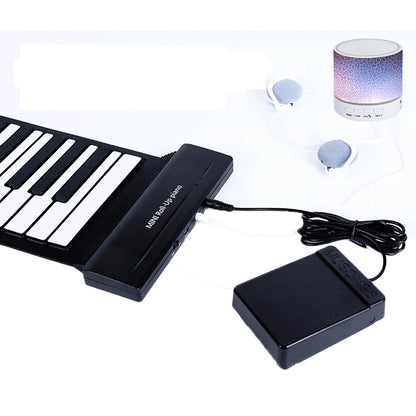 MIDI88 เปียโนพับได้ 88 คีย์ คีย์บอร์ดแบบนุ่ม MIDI ระดับมืออาชีพ จำลองการฝึกเปียโนอิเล็กทรอนิกส์แบบพกพา, 88-Key