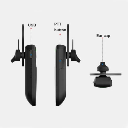 A08 Mini Ear Hook เครื่องส่งรับวิทยุไร้สายกลางแจ้ง Mini Walkie Talkie ไร้สาย Bluetooth Walkie Talkie