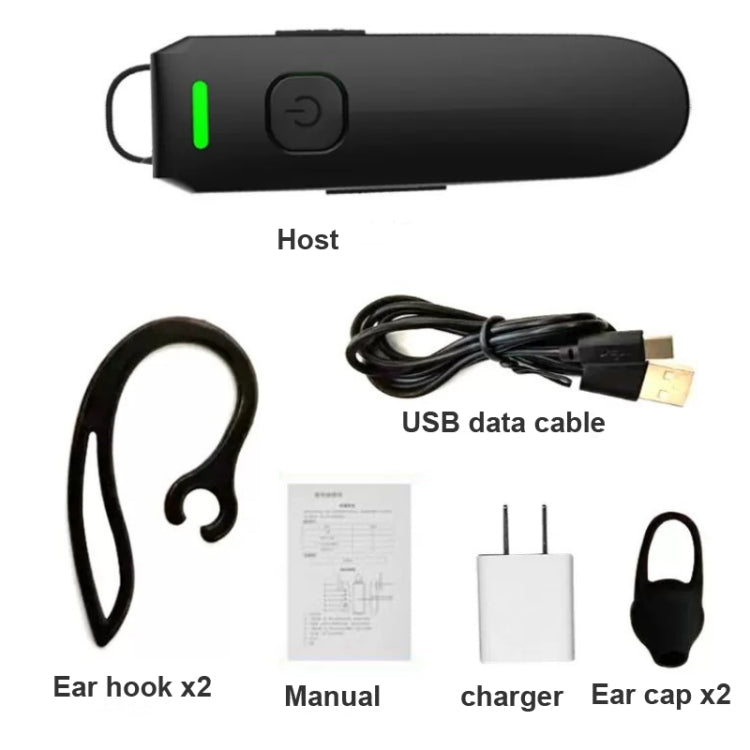 A08 Mini Ear Hook เครื่องส่งรับวิทยุไร้สายกลางแจ้ง Mini Walkie Talkie ไร้สาย Bluetooth Walkie Talkie