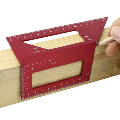 ไม้ T-Shaped Marking Gauge Multi-Function Square อลูมิเนียมอัลลอยด์ Scribe