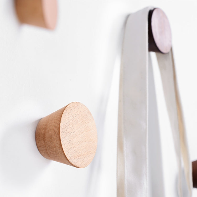 5 ชิ้นไม้เนื้อแข็งตะขอเสื้อผนังเล็บฟรีตะขอเหนียวที่แข็งแกร่ง, Nail-Free Strong Sticky Hook