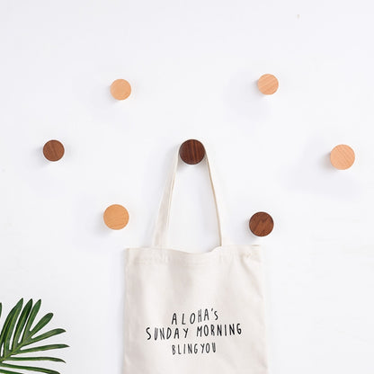 5 ชิ้นไม้เนื้อแข็งตะขอเสื้อผนังเล็บฟรีตะขอเหนียวที่แข็งแกร่ง, Nail-Free Strong Sticky Hook