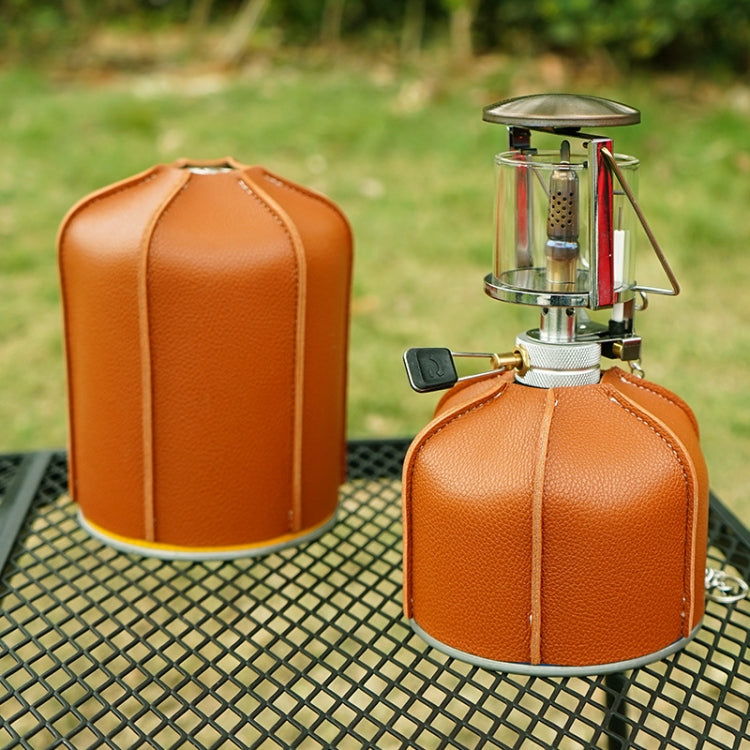 Outdoor Camping แบนถังแก๊สหนัง Camping Steam Lamp การใช้ถัง PU ฝาครอบป้องกัน, For 230g Gas Tank, For 450g Gas Tank