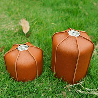 Outdoor Camping แบนถังแก๊สหนัง Camping Steam Lamp การใช้ถัง PU ฝาครอบป้องกัน, For 230g Gas Tank, For 450g Gas Tank