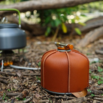 Outdoor Camping แบนถังแก๊สหนัง Camping Steam Lamp การใช้ถัง PU ฝาครอบป้องกัน, For 230g Gas Tank, For 450g Gas Tank