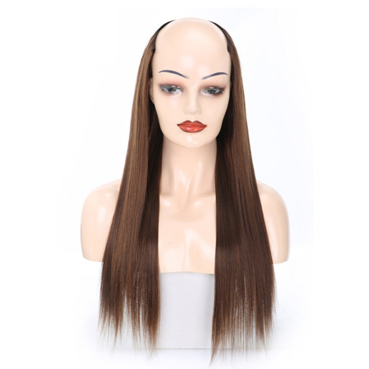 วิกผมครึ่งหมวกผมยาวตรงวิกผมรูปตัวยูหมวก, 1.US-1B# Black, 2.US-1BT0906 #, 3. Black Gradient Sapphire Blue, 4.US-2# Natural Black, 5.US-4# Brown Black, 6.US-4H27#, 7.US-4M30# Linen, 8.US-4M33# Chestnut Color, 9.US-8#, 10.US-8H613#, 11.US-12, 12.US-12H613...