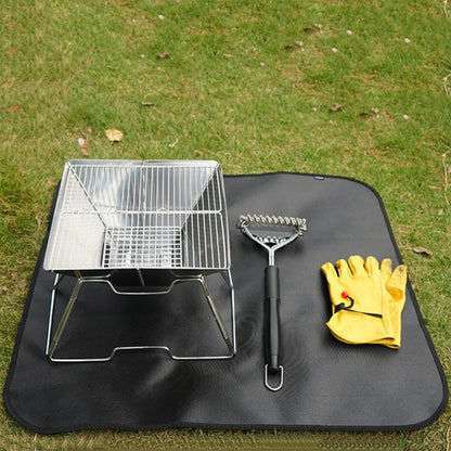 CLS Outdoor Camping ผ้าซิลิโคนทนไฟบาร์บีคิวปิคนิคแผ่นฉนวนกันความร้อน, S: 350x340mm, M: 450x370mm, L: 600x520mm, XL: 800x750mm