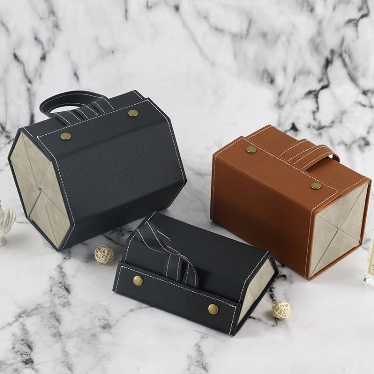 เครื่องประดับมัลติฟังก์ชั่นกล่องเก็บแว่นตาขนาดเล็ก PU หนัง Handmade แว่นตา,รุ่น:, L6401 (Black), L6401 (Brown), L6402 (Black), L6402 (Brown), L6403 (Brown), L6392 (Brown)