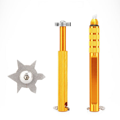 PGM Golf Club Cleaner เครื่องมือทำความสะอาดร่องหน้าคลับ จัดส่งสีแบบสุ่ม, Flat Knife, Plum Knife