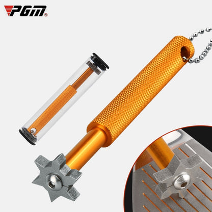 PGM Golf Club Cleaner เครื่องมือทำความสะอาดร่องหน้าคลับ จัดส่งสีแบบสุ่ม, Flat Knife, Plum Knife