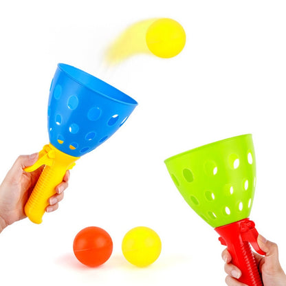 2 ชุดของเล่นเด็ก Catapult Ball ผู้ปกครอง-เด็กกลางแจ้ง Bouncy Ball ชุดเกม,การจัดส่งสีแบบสุ่ม, Bouncy Ball Game Kit