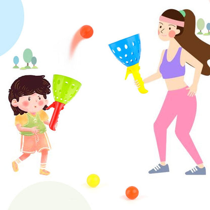 2 ชุดของเล่นเด็ก Catapult Ball ผู้ปกครอง-เด็กกลางแจ้ง Bouncy Ball ชุดเกม,การจัดส่งสีแบบสุ่ม, Bouncy Ball Game Kit