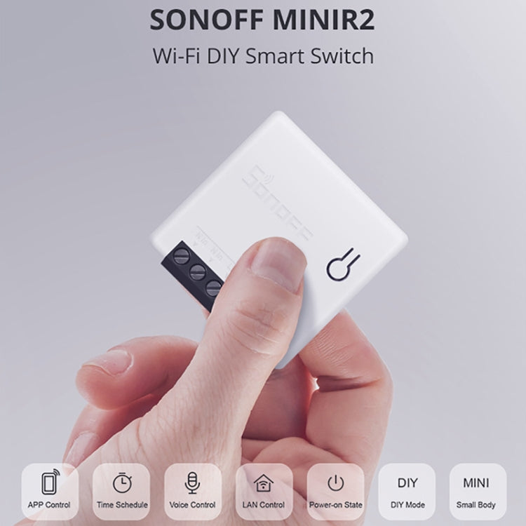 Sonoff MINIR2 Dual-Control WIFI สมาร์ทสวิตช์ DIY ชิ้นส่วนการปรับเปลี่ยนขนาดเล็ก
