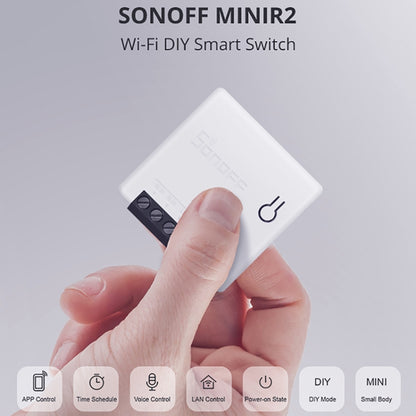 Sonoff MINIR2 Dual-Control WIFI สมาร์ทสวิตช์ DIY ชิ้นส่วนการปรับเปลี่ยนขนาดเล็ก