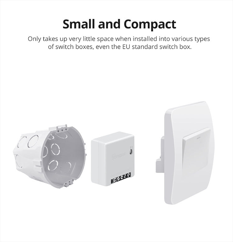 Sonoff MINIR2 Dual-Control WIFI สมาร์ทสวิตช์ DIY ชิ้นส่วนการปรับเปลี่ยนขนาดเล็ก