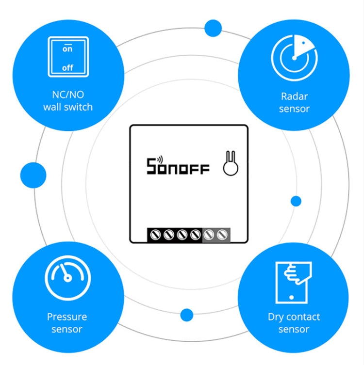 Sonoff MINIR2 Dual-Control WIFI สมาร์ทสวิตช์ DIY ชิ้นส่วนการปรับเปลี่ยนขนาดเล็ก