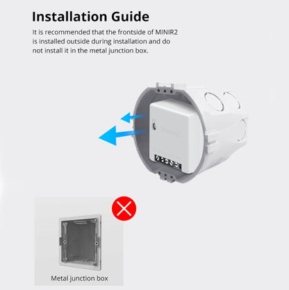 Sonoff MINIR2 Dual-Control WIFI สมาร์ทสวิตช์ DIY ชิ้นส่วนการปรับเปลี่ยนขนาดเล็ก