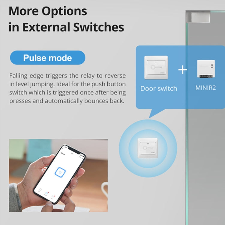 Sonoff MINIR2 Dual-Control WIFI สมาร์ทสวิตช์ DIY ชิ้นส่วนการปรับเปลี่ยนขนาดเล็ก