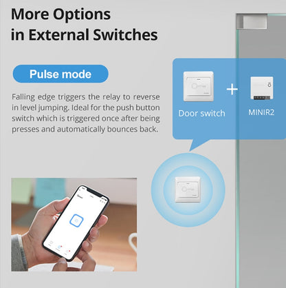 Sonoff MINIR2 Dual-Control WIFI สมาร์ทสวิตช์ DIY ชิ้นส่วนการปรับเปลี่ยนขนาดเล็ก