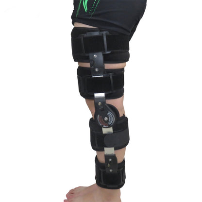 ปรับความยาวของข้อเข่ารั้งรั้งเข่าได้รับบาดเจ็บแตกหักวงเล็บป้องกัน (สีดำ), Free Size