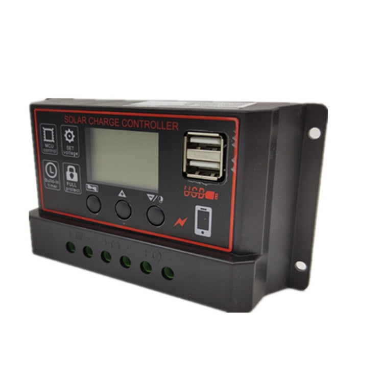12V24V Simple Solar Controller การควบคุมเวลาแสงพลังงานแสงอาทิตย์ Charge และ Discharge Controller พร้อม USB, 10A, 20A, 30A