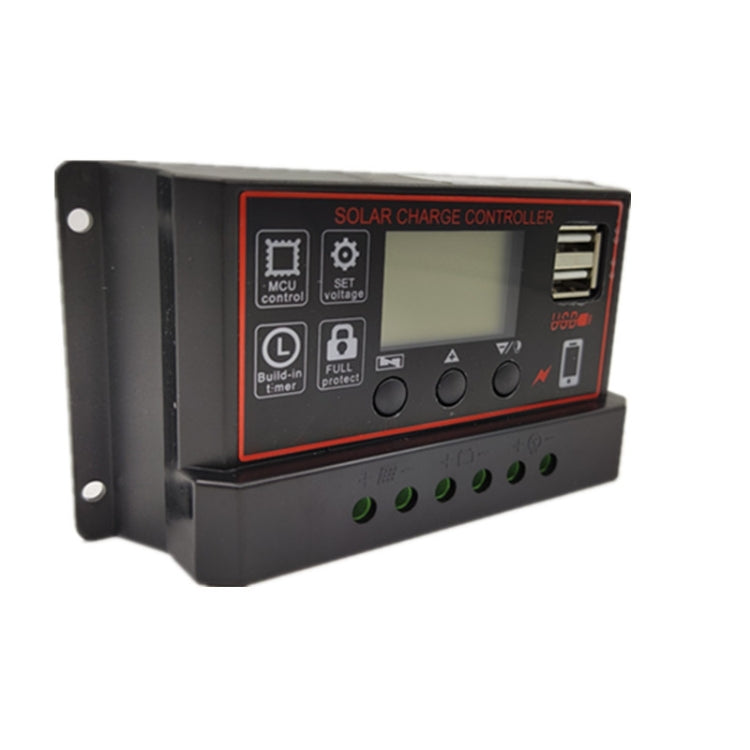 12V24V Simple Solar Controller การควบคุมเวลาแสงพลังงานแสงอาทิตย์ Charge และ Discharge Controller พร้อม USB, 10A, 20A, 30A