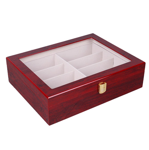 สีอบ 8 บิตแว่นตา High-End แว่นตากันแดด Storage แสดงผล กล่องไม้ด้านนอก, Size: 34.5x26.5x9 cm