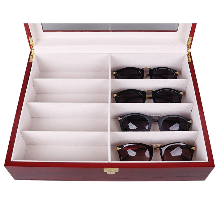 สีอบ 8 บิตแว่นตา High-End แว่นตากันแดด Storage แสดงผล กล่องไม้ด้านนอก, Size: 34.5x26.5x9 cm