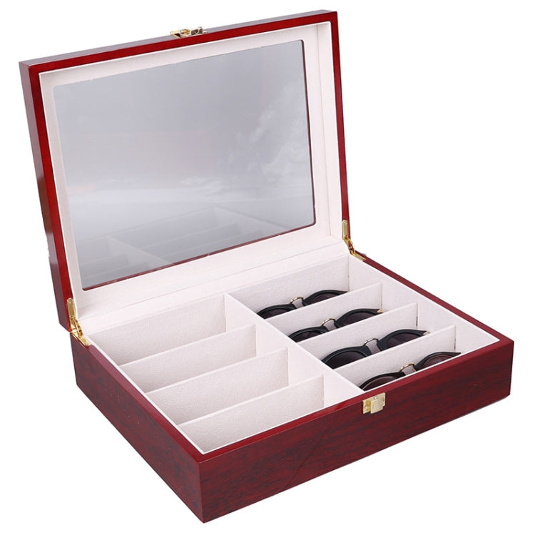 สีอบ 8 บิตแว่นตา High-End แว่นตากันแดด Storage แสดงผล กล่องไม้ด้านนอก, Size: 34.5x26.5x9 cm