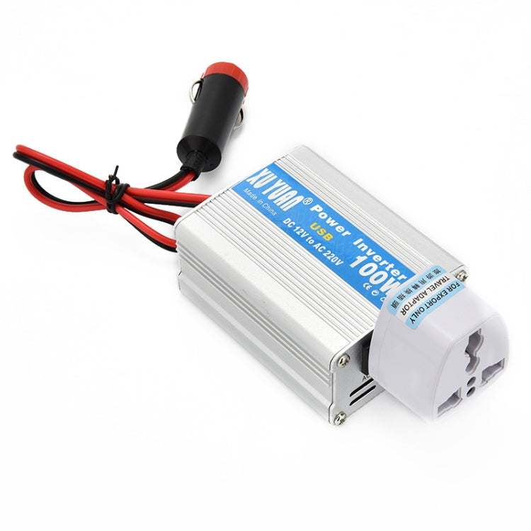 XUYUAN 100W รถอินเวอร์เตอร์รถโน๊ตบุ๊คพาวเวอร์ซัพพลายพร้อม USB, 12V to 220V