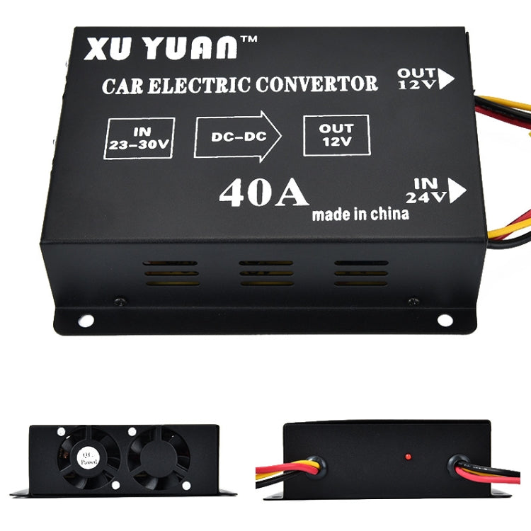 XUYUAN 480W Step-Down Converter 24V to 12V 40A ยานยนต์ DC Power Buck Converter, 480W 24V to 12V