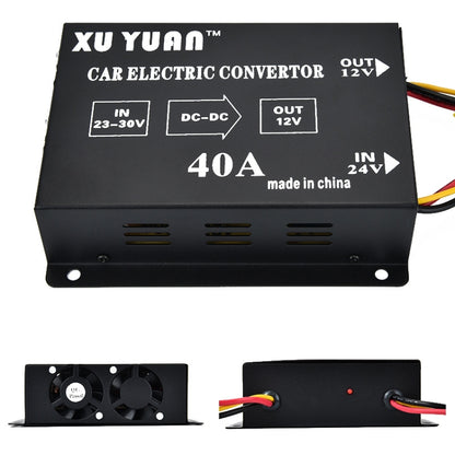 XUYUAN 480W Step-Down Converter 24V to 12V 40A ยานยนต์ DC Power Buck Converter, 480W 24V to 12V
