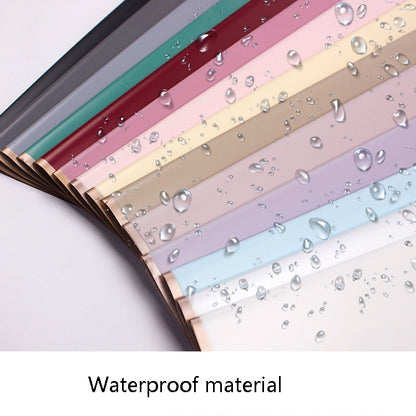 2 กระเป๋าพนมเปญดอกไม้ Matte กระดาษห่อดอกไม้กระดาษช่อดอกไม้วุ้นฟิล์มกันน้ำห่อของขวัญกระดาษ 58x58 ซม., Black, White, Goose Yellow, Pink, Grey, Red Pear, Clearance bBlue, Khaki, Lotus Color, Rose Pink, Light Grey, Matte, Lavender Purple, Emerald, Water Mist