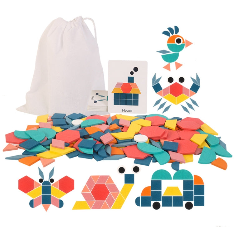 ไม้ 180 ชิ้นรูปทรงสามมิติปริศนาของเล่นเด็กการศึกษาจิ๊กซอว์สัตว์, 180 Pieces Animal Jigsaw