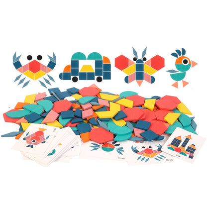 ไม้ 180 ชิ้นรูปทรงสามมิติปริศนาของเล่นเด็กการศึกษาจิ๊กซอว์สัตว์, 180 Pieces Animal Jigsaw