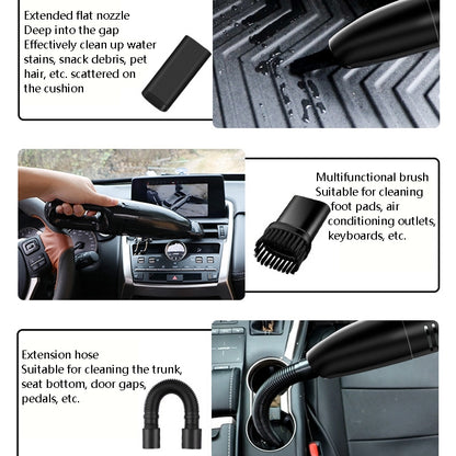 เครื่องดูดฝุ่นพกพาในรถยนต์แบบพกพา เครื่องดูดฝุ่นในรถยนต์ขนาดเล็ก, Wired Black, Wireless Black, Wireless Black Gray