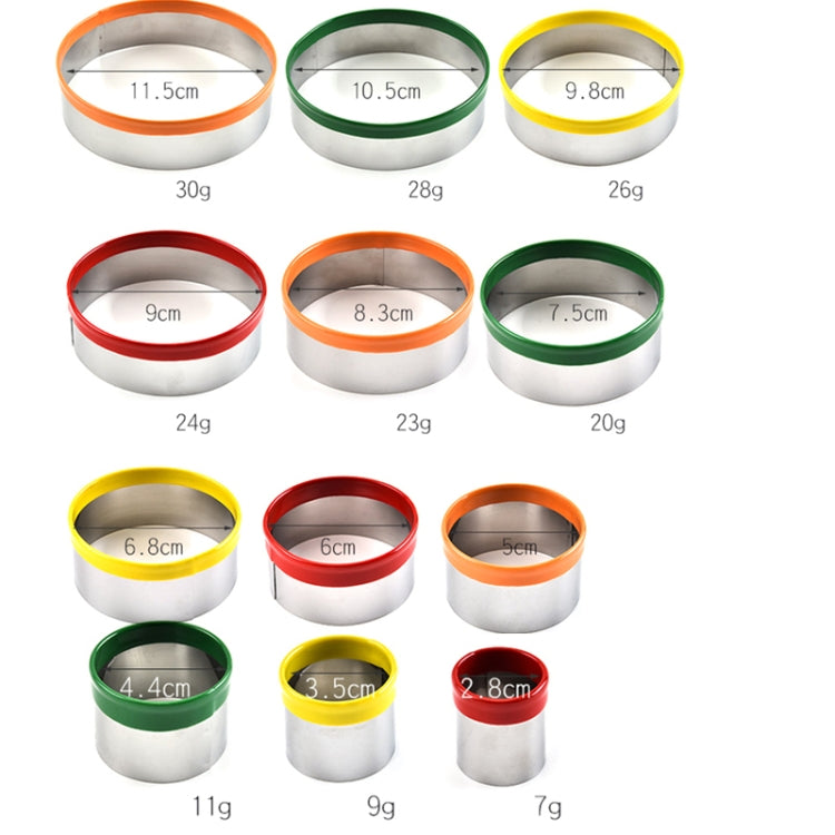 12 in 1 สแตนเลสบิสกิตตัดชุด F Ondant บิสกิตแม่พิมพ์รอบเค้กอบแม่พิมพ์, Color Mold(12 in 1)