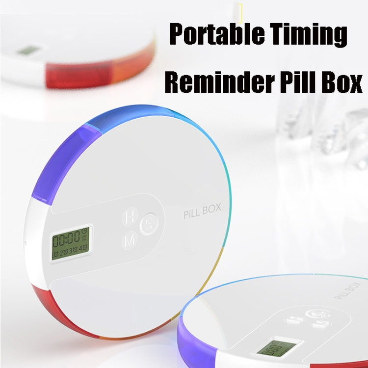 TF217 แบบพกพา Timing Reminder กล่องยาพลาสติกกันฝุ่นกล่องเก็บยา