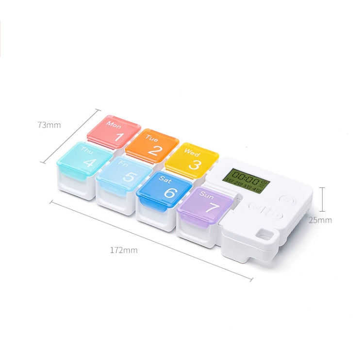 TF-248 7-Cell Smart Timing Reminder กล่องยาพลาสติกกล่องเก็บยา, TF-248