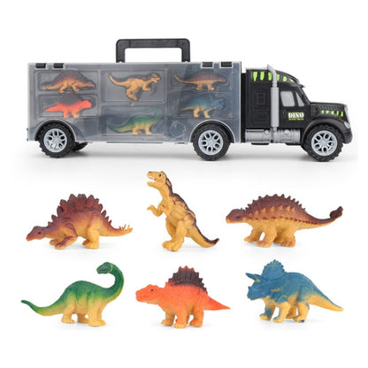 เด็ก DIY ไดโนเสาร์แบบพกพาคอนเทนเนอร์รถบรรทุกชุดของเล่นชุด, Dinosaur Truck