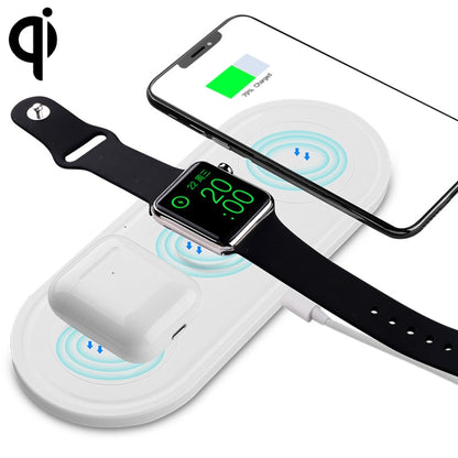 KT-W50A8 3 in 1 10W แท่นชาร์จไร้สายแบบมัลติฟังก์ชั่นสำหรับ iPhone / iWatch / AirPods
