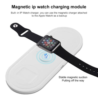 KT-W50A8 3 in 1 10W แท่นชาร์จไร้สายแบบมัลติฟังก์ชั่นสำหรับ iPhone / iWatch / AirPods