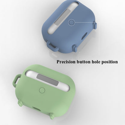 2 ชิ้น Retro วิทยุ รูปร่างฝาครอบป้องกันซิลิโคนสำหรับ AirPods Pro, Green, Blue Gray, Matcha Green, Pink, Green+Finger Ring