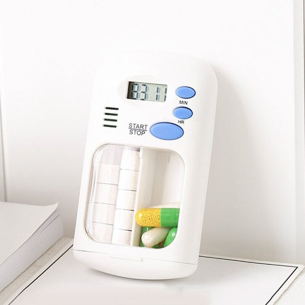 TF-264 แบบพกพา Mini Smart Timing Reminder กล่องยากล่องเก็บยาพลาสติก, TF-264